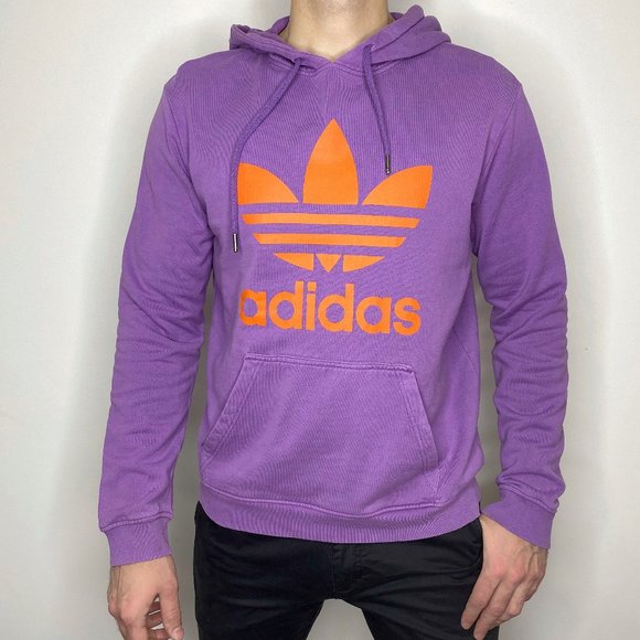 Adidas Other - Adidas Spellout Logo Purple Hoodie